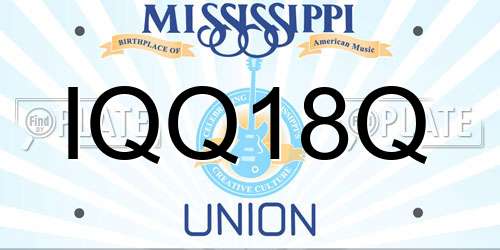 IQQ18Q Mississippi License Plate