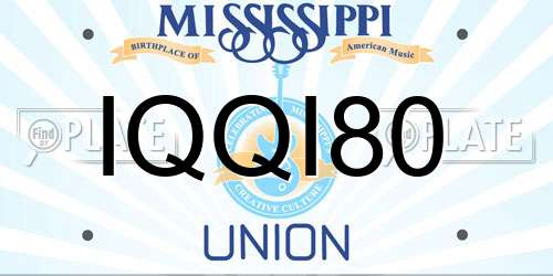 IQQI80 Mississippi License Plate
