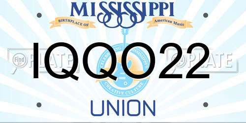 IQQO22 Mississippi License Plate
