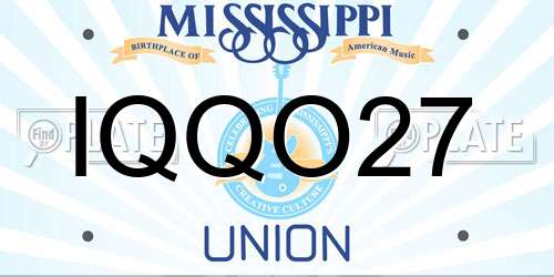 IQQO27 Mississippi License Plate