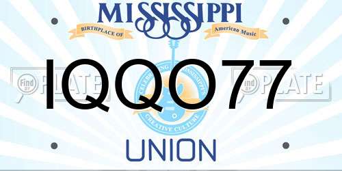IQQO77 Mississippi License Plate