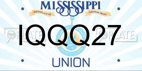 IQQQ27 Mississippi License Plate