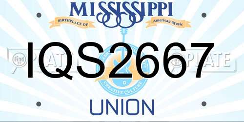 IQS2667 Mississippi License Plate