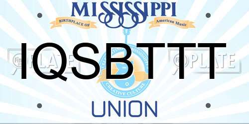 IQSBTTT Mississippi License Plate
