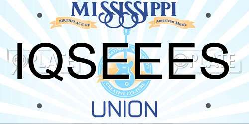 IQSEEES Mississippi License Plate