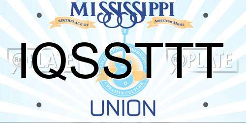 IQSSTTT Mississippi License Plate