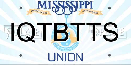 IQTBTTS Mississippi License Plate
