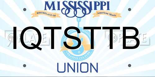 IQTSTTB Mississippi License Plate