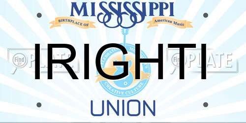 IRIGHTI Mississippi License Plate