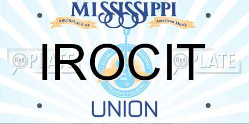 IROCIT Mississippi License Plate