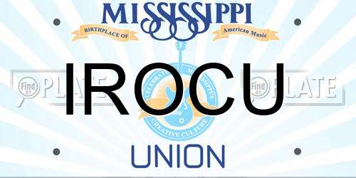 IROCU Mississippi License Plate