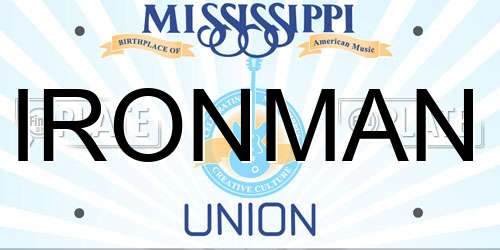 IRONMAN Mississippi License Plate
