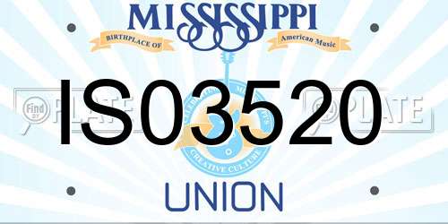 IS03520 Mississippi License Plate