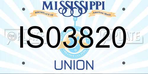 IS03820 Mississippi License Plate