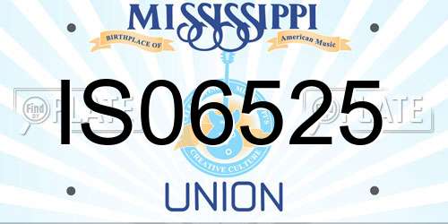 IS06525 Mississippi License Plate