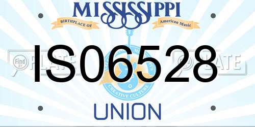 IS06528 Mississippi License Plate