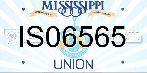 IS06565 Mississippi License Plate