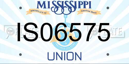 IS06575 Mississippi License Plate