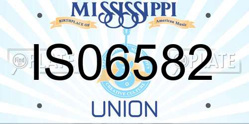 IS06582 Mississippi License Plate