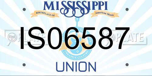 IS06587 Mississippi License Plate
