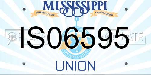 IS06595 Mississippi License Plate