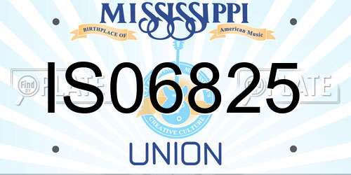 IS06825 Mississippi License Plate