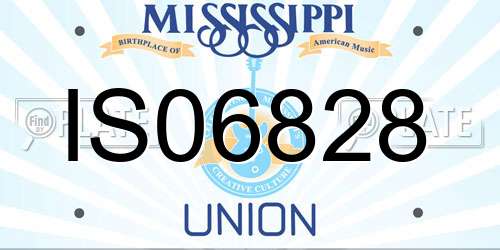 IS06828 Mississippi License Plate