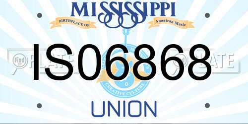 IS06868 Mississippi License Plate