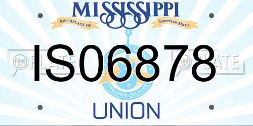 IS06878 Mississippi License Plate