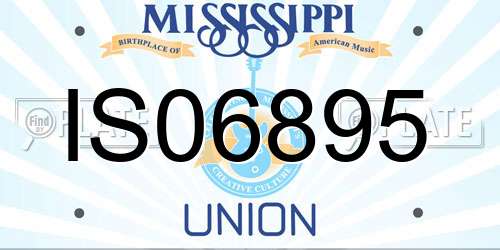 IS06895 Mississippi License Plate