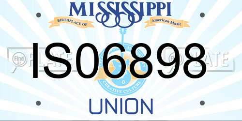 IS06898 Mississippi License Plate