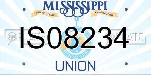 IS08234 Mississippi License Plate