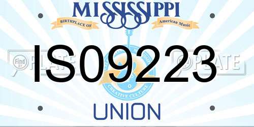 IS09223 Mississippi License Plate