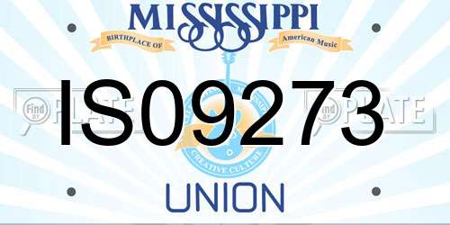 IS09273 Mississippi License Plate