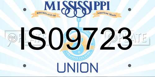 IS09723 Mississippi License Plate