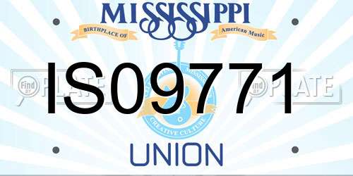 IS09771 Mississippi License Plate