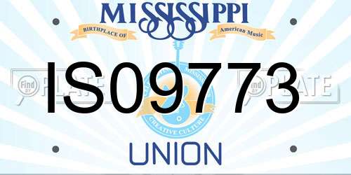 IS09773 Mississippi License Plate