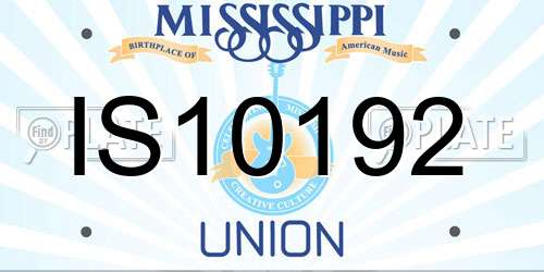 IS10192 Mississippi License Plate