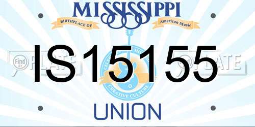 IS15155 Mississippi License Plate
