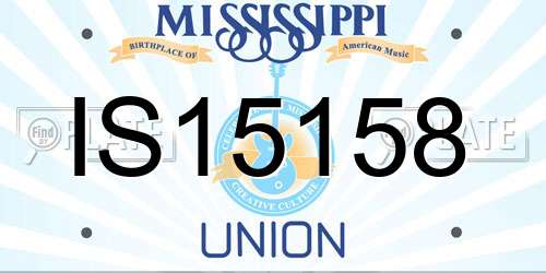 IS15158 Mississippi License Plate