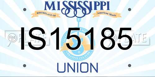 IS15185 Mississippi License Plate