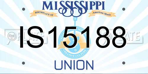 IS15188 Mississippi License Plate