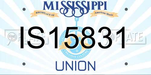 IS15831 Mississippi License Plate