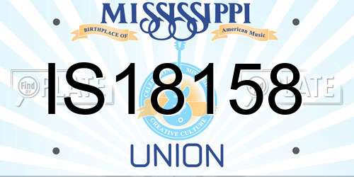 IS18158 Mississippi License Plate