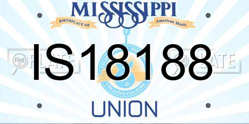 IS18188 Mississippi License Plate