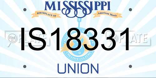 IS18331 Mississippi License Plate