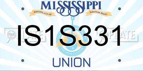 IS1S331 Mississippi License Plate