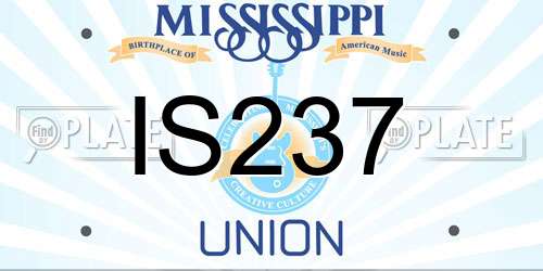 IS237 Mississippi License Plate
