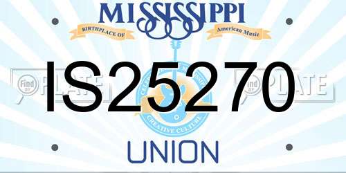 IS25270 Mississippi License Plate