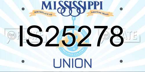 IS25278 Mississippi License Plate